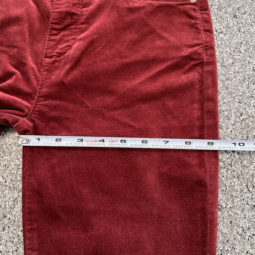 7 For All Mankind Classic Flare Jeans Womens 26x33 Red Velvet High Rise Ali - Picture 7 of 9